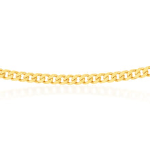 Load image into Gallery viewer, 9ct Yellow Gold Flat Bevelled Curb 55cm Chain 180gauge