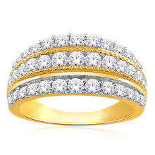 Load image into Gallery viewer, 10ct Yellow Gold 1 Carat Diamond Dress Ring