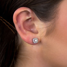 Load image into Gallery viewer, 1/4 Carat Diamond Stud Earrings in 10ct White Gold