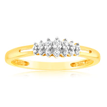 Load image into Gallery viewer, 1/10 Carat Diamond Ring in 10ct Yellow Gold