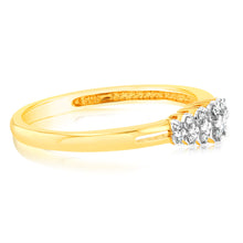 Load image into Gallery viewer, 1/10 Carat Diamond Ring in 10ct Yellow Gold