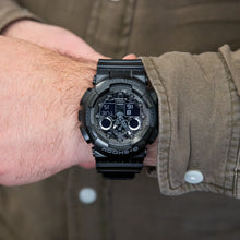 Load image into Gallery viewer, G Shock GA100CF-1A Black Camouflage Watch