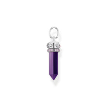 Load image into Gallery viewer, Thomas Sabo Sterling Silver Cosmic Synthetic Amethyst Crystal Pendant