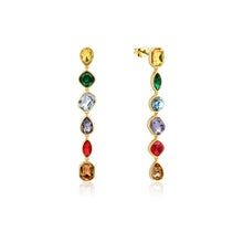 Load image into Gallery viewer, Disney Stainless Steel 14ct Gold Plated Infinity Stone 80mm Drop Earrings