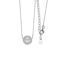 Load image into Gallery viewer, Emporio Armani Sterling Silver Key Basics CZ Pendant On Chain