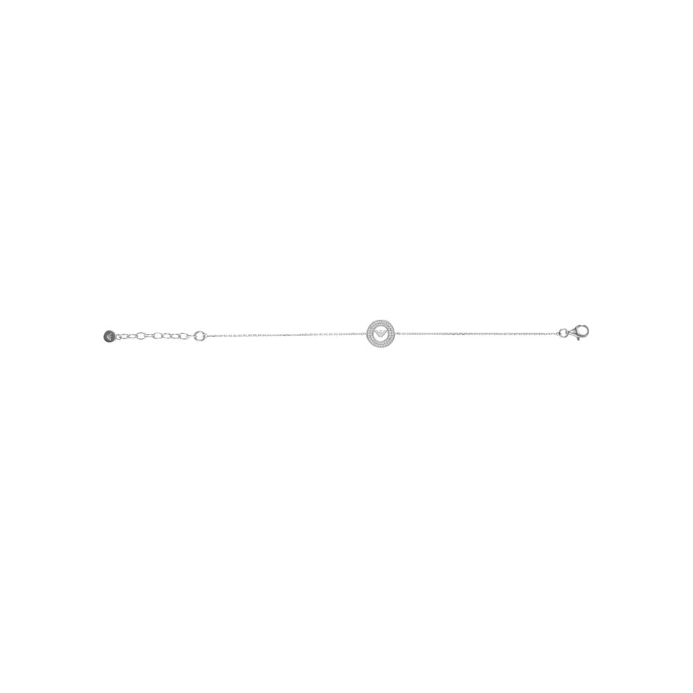 Emporio Armani Sterling Silver Key Basics CZ Bracelet