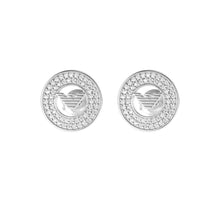 Load image into Gallery viewer, Emporio Armani Sterling Silver Key Basics CZ Stud Earrings