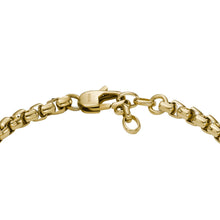 Load image into Gallery viewer, Fossil Yellow Gold Plated Stainless Steel Jewelry 20+2cm Bracelet