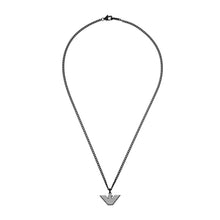 Load image into Gallery viewer, Emporio Armani Silver And Black Pendant On Chain
