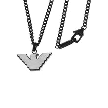 Load image into Gallery viewer, Emporio Armani Silver And Black Pendant On Chain