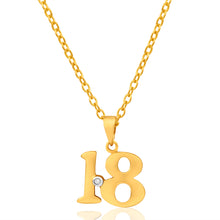Load image into Gallery viewer, 9ct Yellow Gold &quot;18&quot; Pendant  Set with 1 Brilliant Diamond