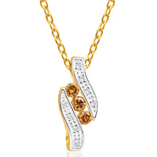 Load image into Gallery viewer, Australian Diamond 9ct Yellow Gold 1/5 Carat Diamond Pendant