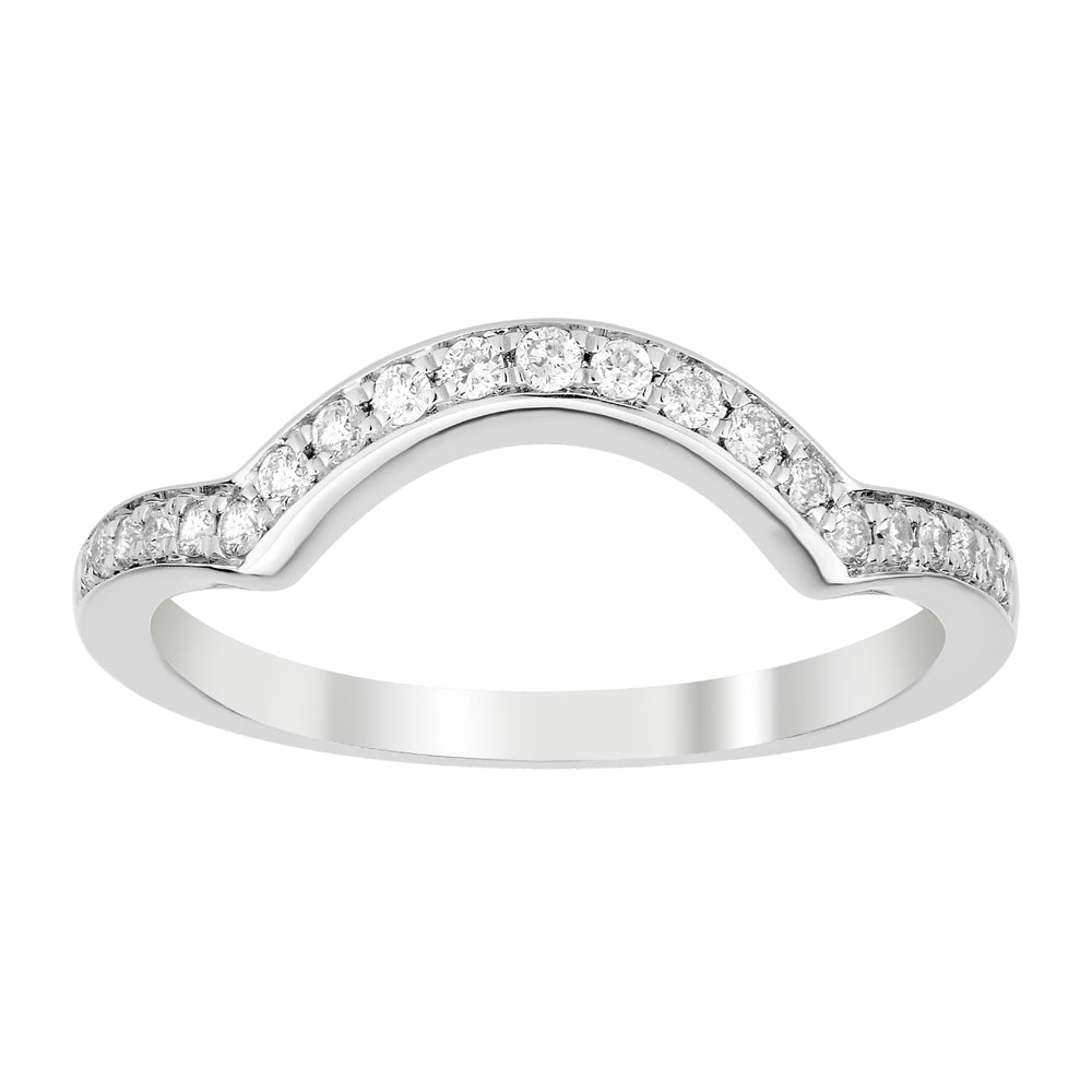 9ct White Gold Diamond Ring With 1/5 Carat of 21 Brilliant Cut Diamonds