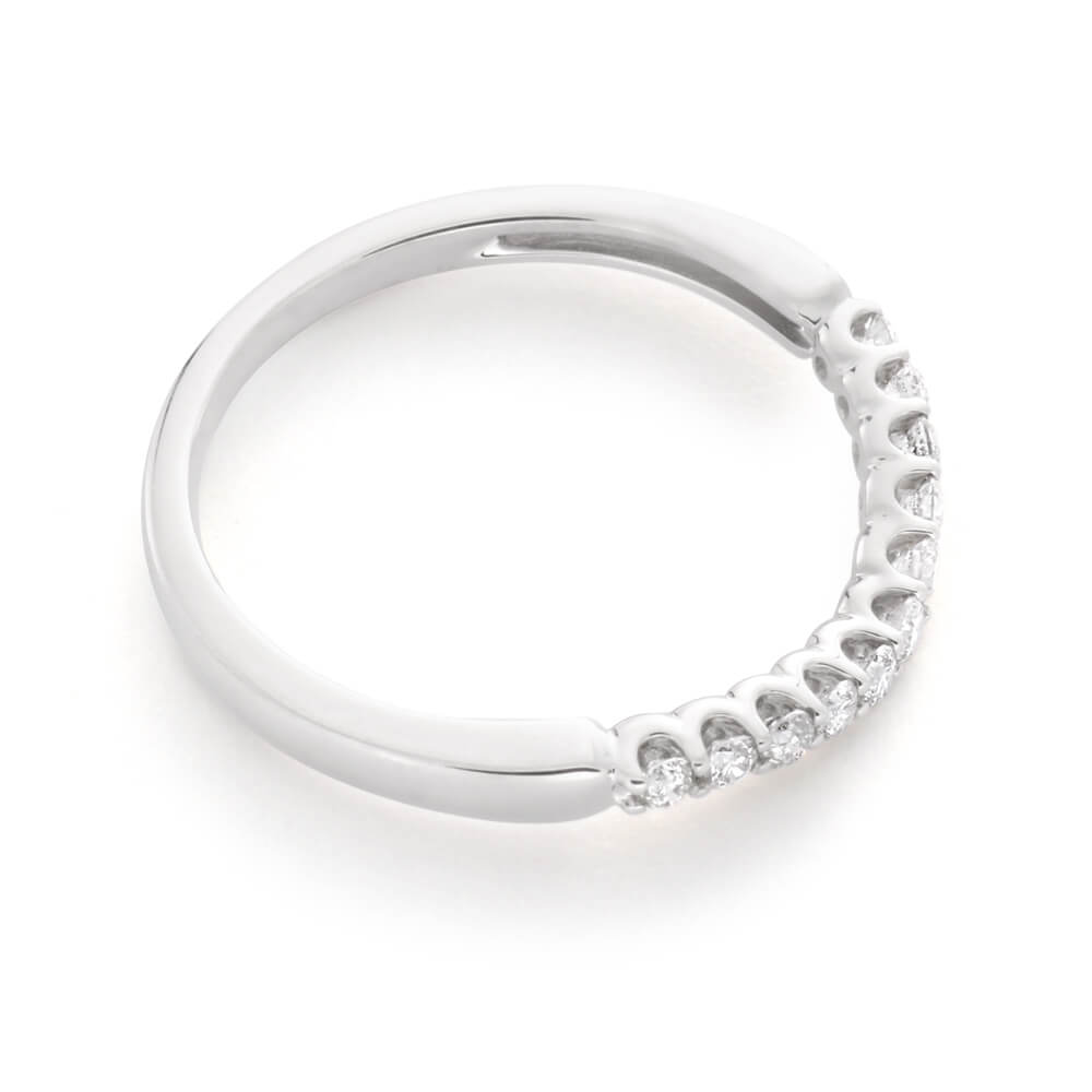9ct White Gold Ring With 0.25 Carats Of Diamonds