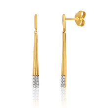 Load image into Gallery viewer, 9ct Yellow Gold Diamond Earrings