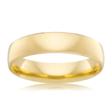 Load image into Gallery viewer, 9ct Yellow Gold 5mm Half Round Bevelled Ring. Size Z