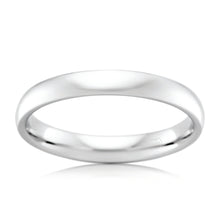 Load image into Gallery viewer, 9ct White Gold 3mm Comfort Fit Ring. Size N