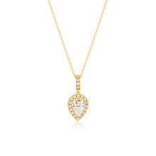 Load image into Gallery viewer, Georgini Luxe Gold Plated Sterling Silver Zirconia Splendore Pendant On Chain