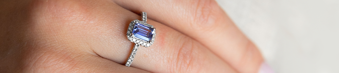 Tanzanite wedding set deals