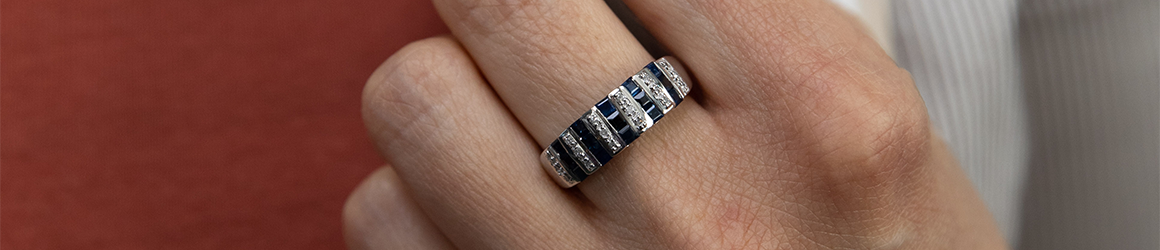 White Gold Sapphire Rings