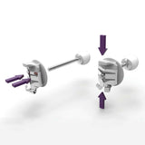 Lox Silver Tone Secure Earring Backs Two Pairs Pack