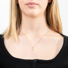 Load image into Gallery viewer, 9ct Yellow Gold Pendant Initial R set with diamond
