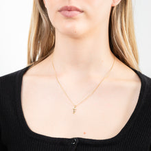 Load image into Gallery viewer, 9ct Yellow Gold Pendant Initial T set with diamond