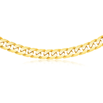 9ct Yellow SOLID Gold Heavy Curb 55cm Chain 450 Gauge
