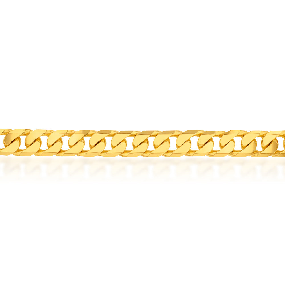 9ct Yellow SOLID Gold Heavy Curb 55cm Chain 450 Gauge