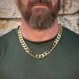 9ct Yellow SOLID Gold Heavy Curb 55cm Chain 450 Gauge