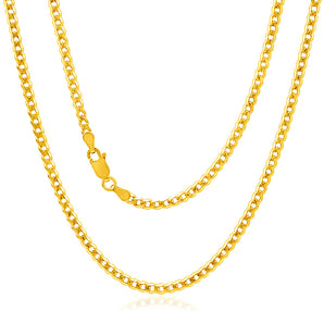 9ct Yellow Solid Gold 50cm  Curb Chain 80 Gauge