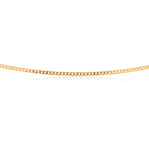 9ct Yellow Solid Gold Curb Chain 80 gauge in 55cm