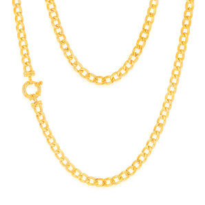 9ct Yellow Gold Copper Filled 45cm Curb Chain Boltring 150Gauge