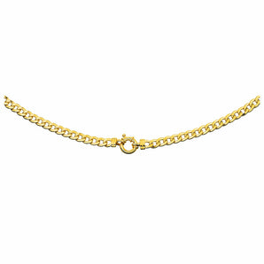 9ct Yellow Gold Copper Filled 45cm Curb Chain Boltring 150Gauge