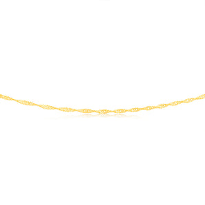 9ct Yellow Solid Gold Singapore 50cm Chain 30 Gauge