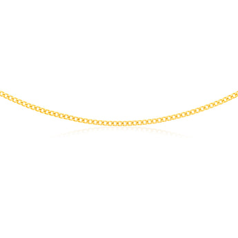 9ct Yellow Solid Gold 55cm 70 Gauge Curb Chain