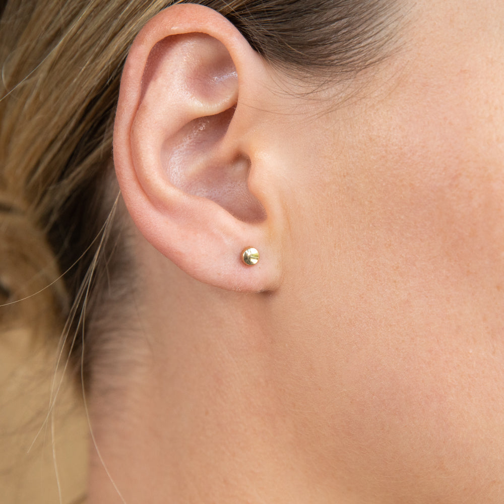 9ct Yellow Gold Flat Stud Earrings Shiels Jewellers