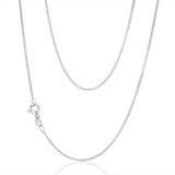 9ct White Solid Gold Diamond Cut Curb 50cm Chain