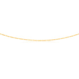 9ct Yellow Solid Gold Fashionable Figaro Chain