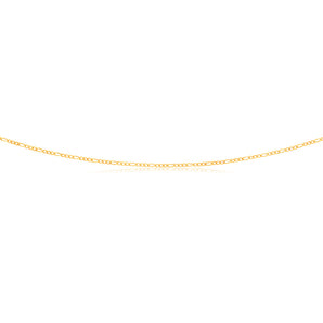9ct Yellow Solid Gold Fashionable Figaro Chain
