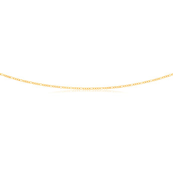 9ct Yellow Solid Gold Fashionable Figaro Chain