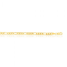 Load image into Gallery viewer, 9ct Yellow Gold Copperfilled 19cm Figaro Bracelet 120Gauge