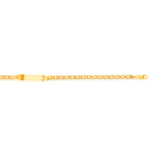 Load image into Gallery viewer, 9ct Yellow Gold Silver Filled ID Extender 19cm Curb Bracelet