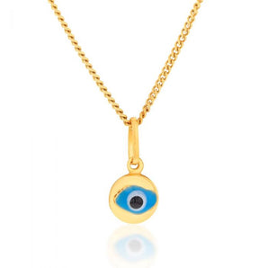 9ct Yellow Gold Evil Eye Pendant