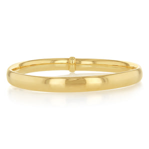 9ct Yellow Gold Silver Filled 8mm x 70mm Bangle