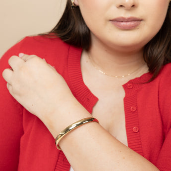 9ct Yellow Gold Silver Filled 8mm x 70mm Bangle