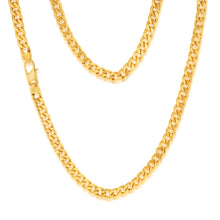 Load image into Gallery viewer, 9ct Yellow gold Copper Filled Flat Curb 60cm Chain 190 Gauge
