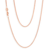 9ct Rose Solid Gold Diamond Cut 45cm 40 Gauge Curb Chain