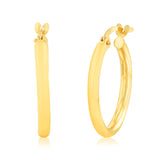 9ct Yellow Gold Plain Hoop 15mm European made