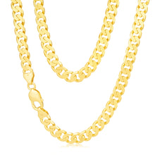 Load image into Gallery viewer, 9ct Yellow Heavy Gold Curb Flat Bevelled 55cm Chain 250Gauge